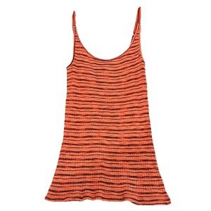 Intimately Free People Striped Longline‎ Slimming Tank Size M Fall Autumn Orange